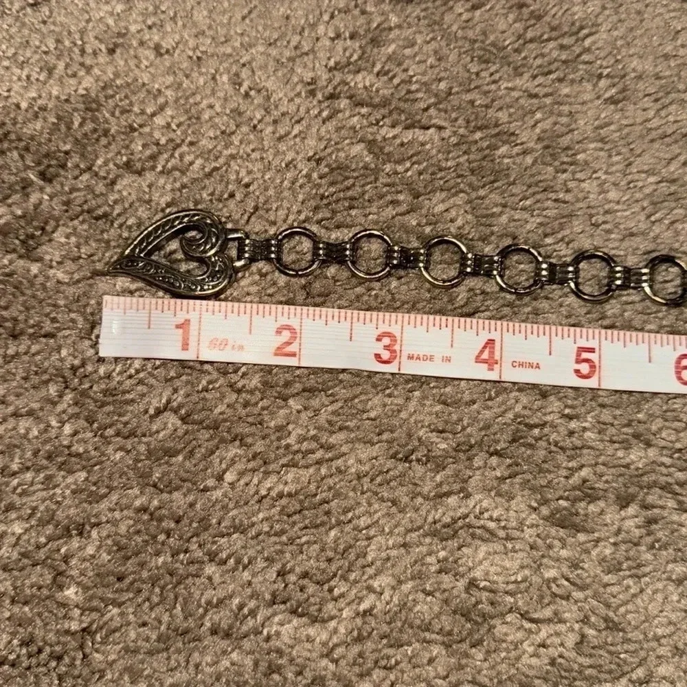 Brighton Bali Hai Silver Chain Belt Size Medium